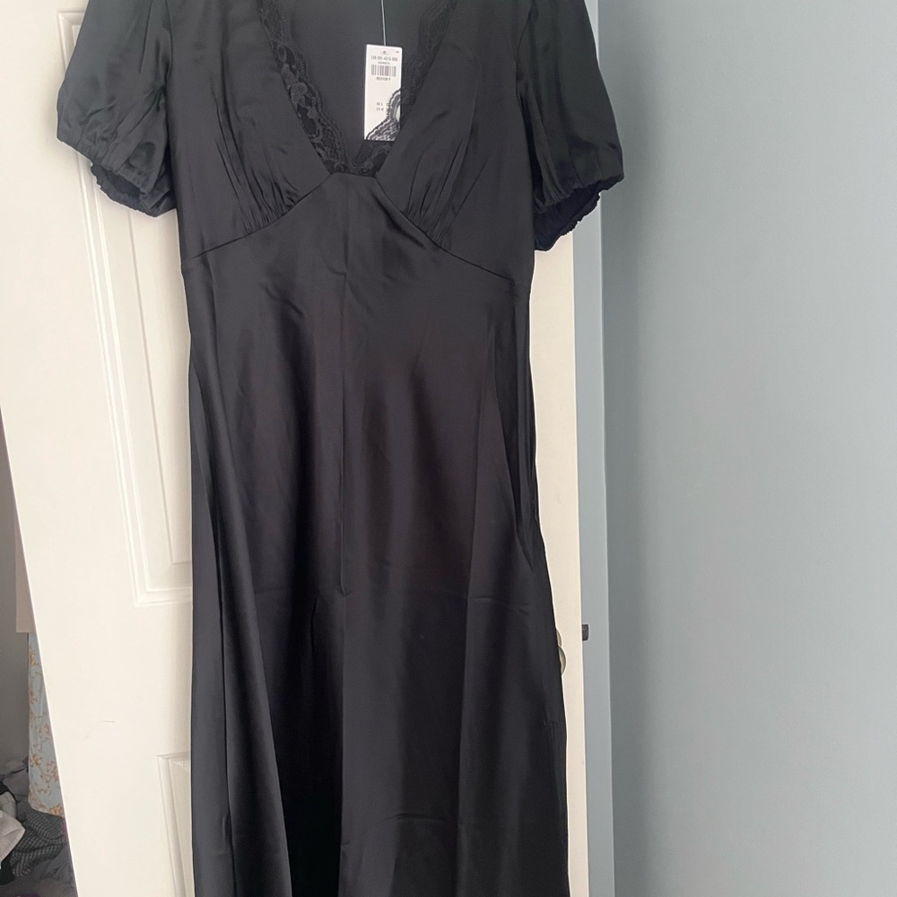 Abercrombie & Fitch Satin Black Dress